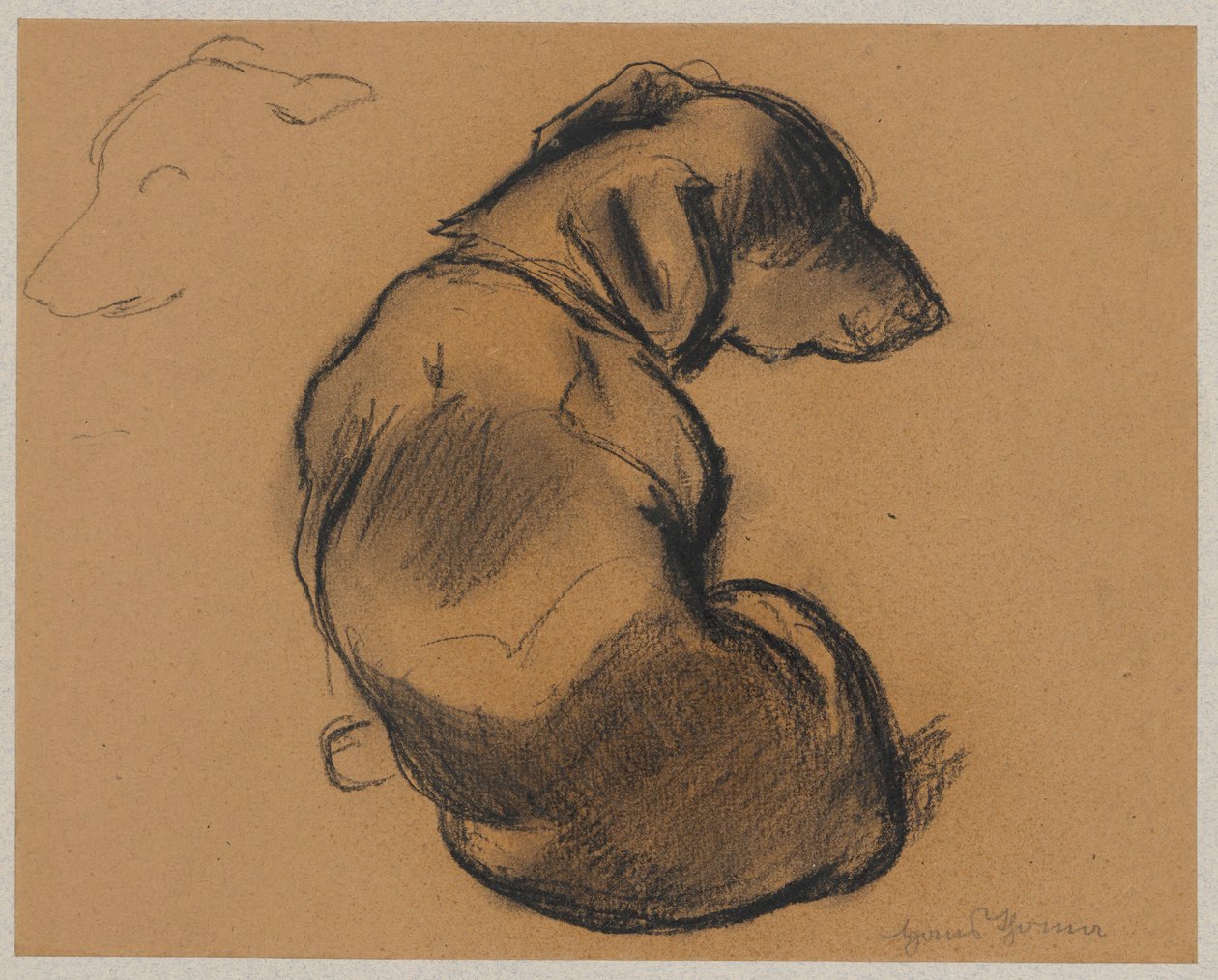 Gravhund af Hans Thoma
