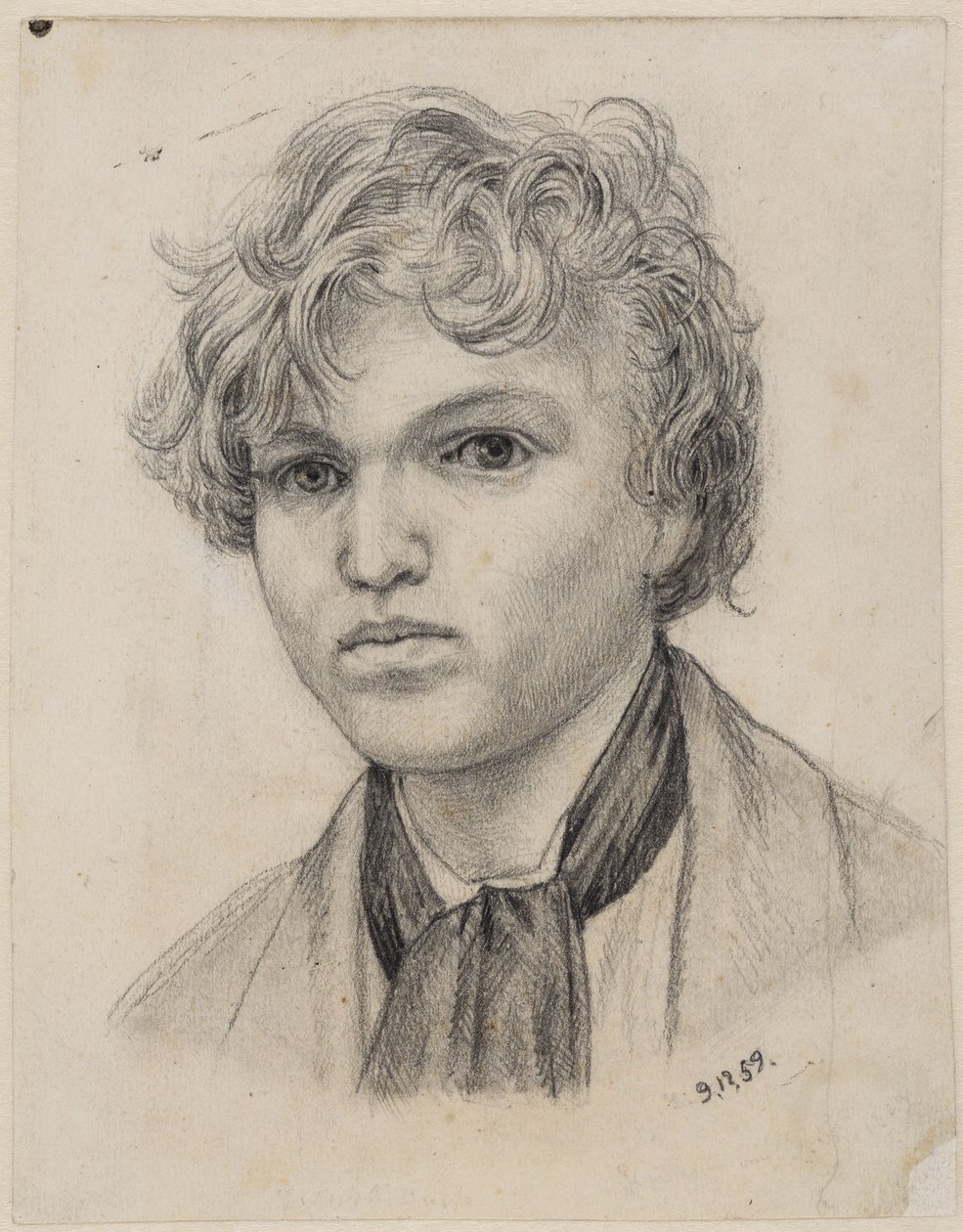 Selvportræt af en ung person af Hans Thoma