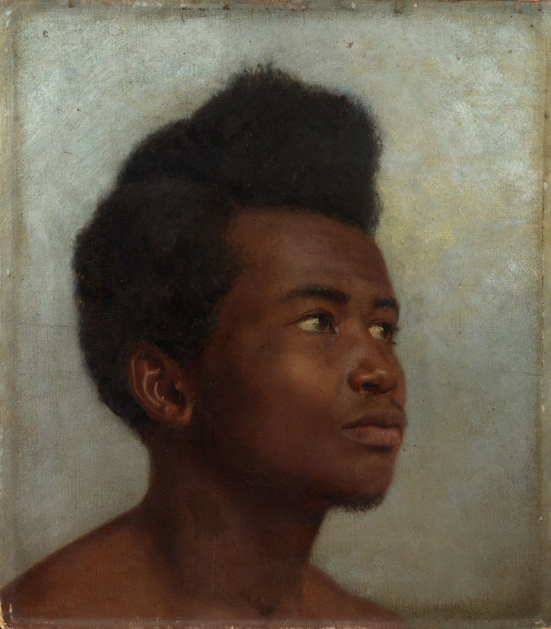 Hovedstudie af en ung sort mand af Hans Thoma