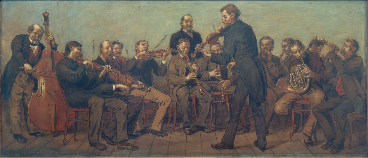 Landligt musikband af Hans Thoma