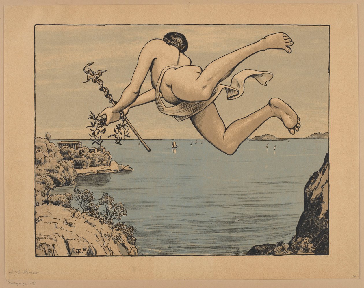 Den flyvende Merkur, pl. 76 af Hans Thoma