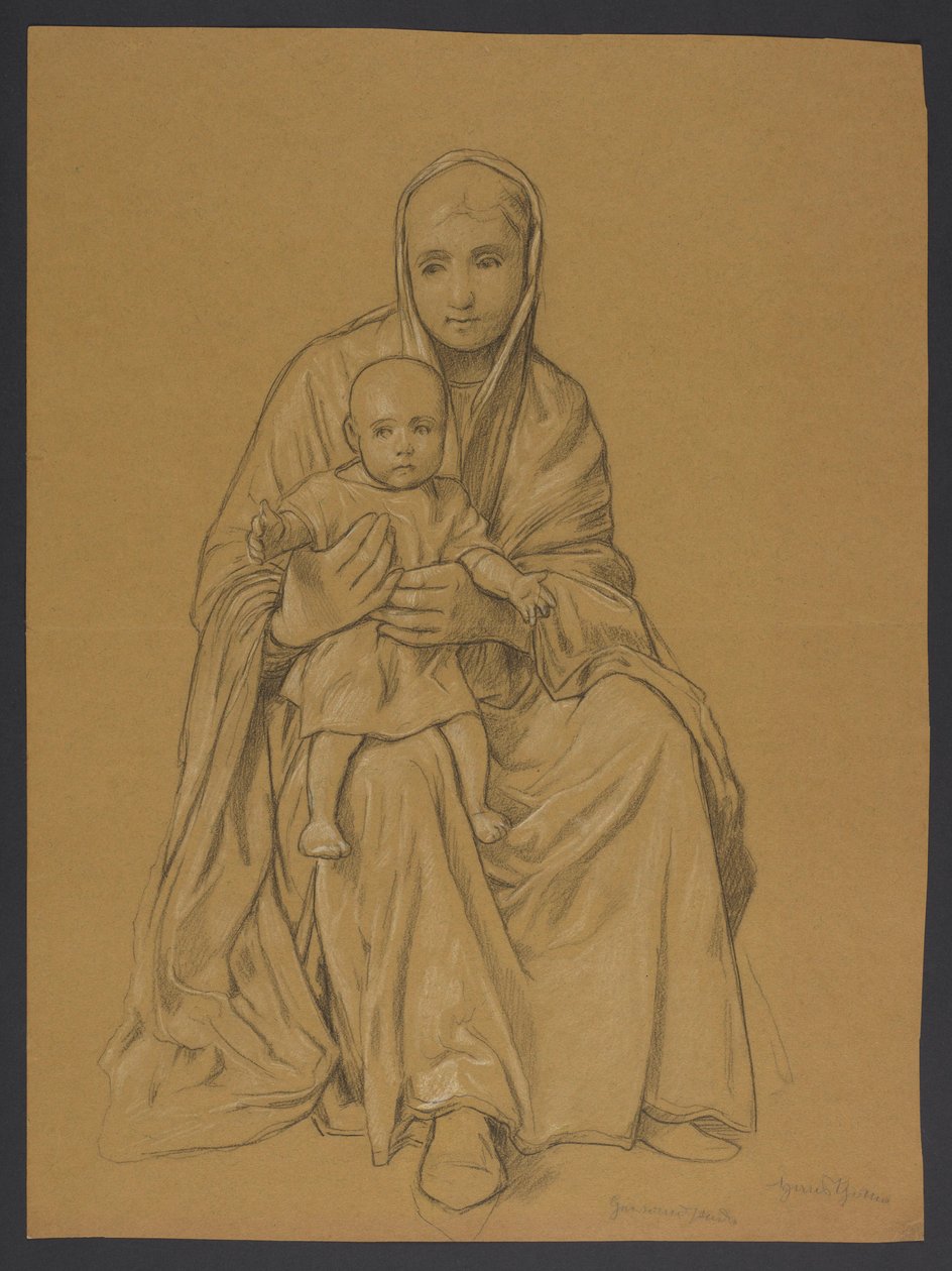 Maria med Jesus på skødet af Hans Thoma
