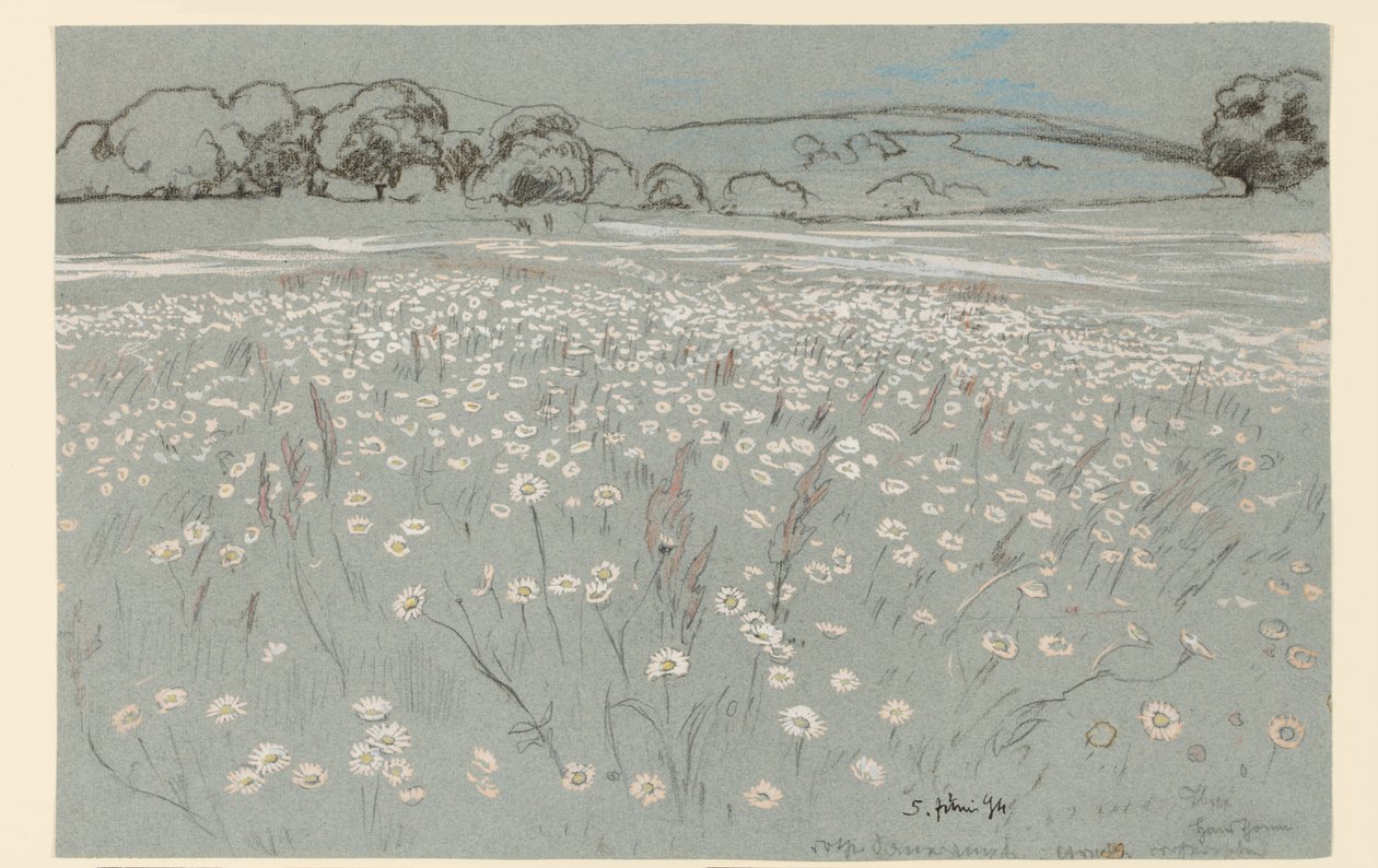 Eng med tusindfryd af Hans Thoma