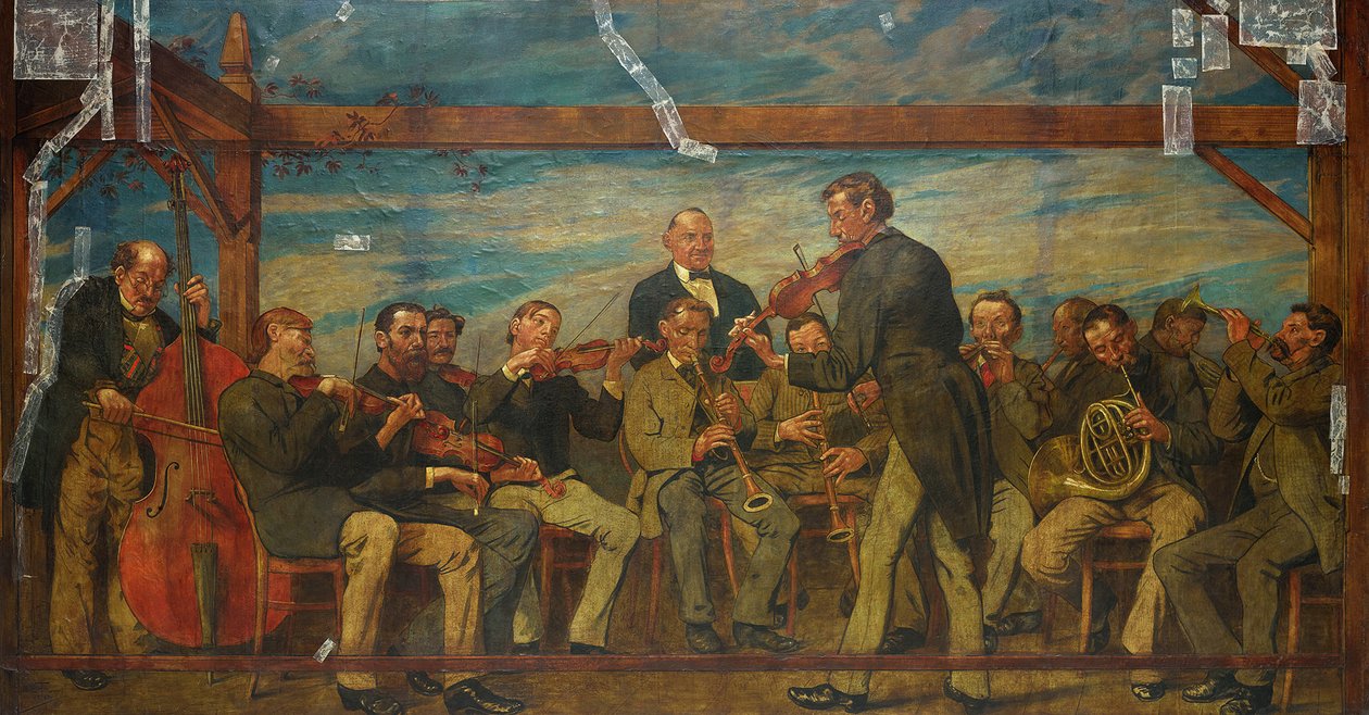 Musikkapel af Hans Thoma