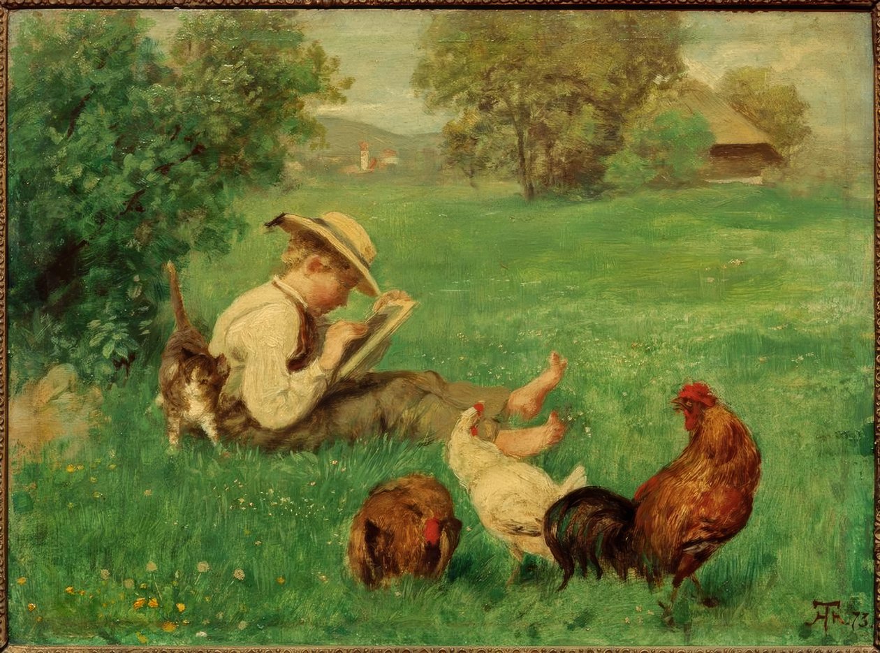 Efter skole. Kunstens begyndelse af Hans Thoma