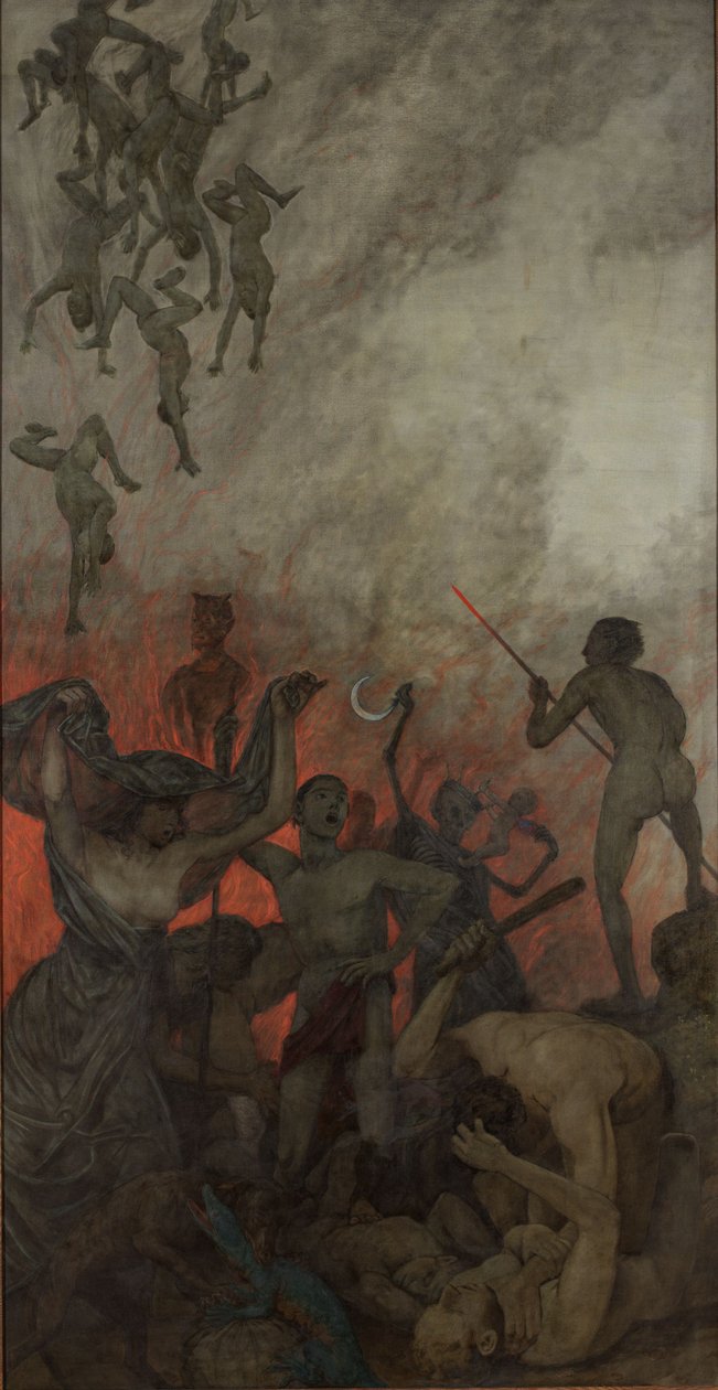 Påsketriptykon: Helvede af Hans Thoma