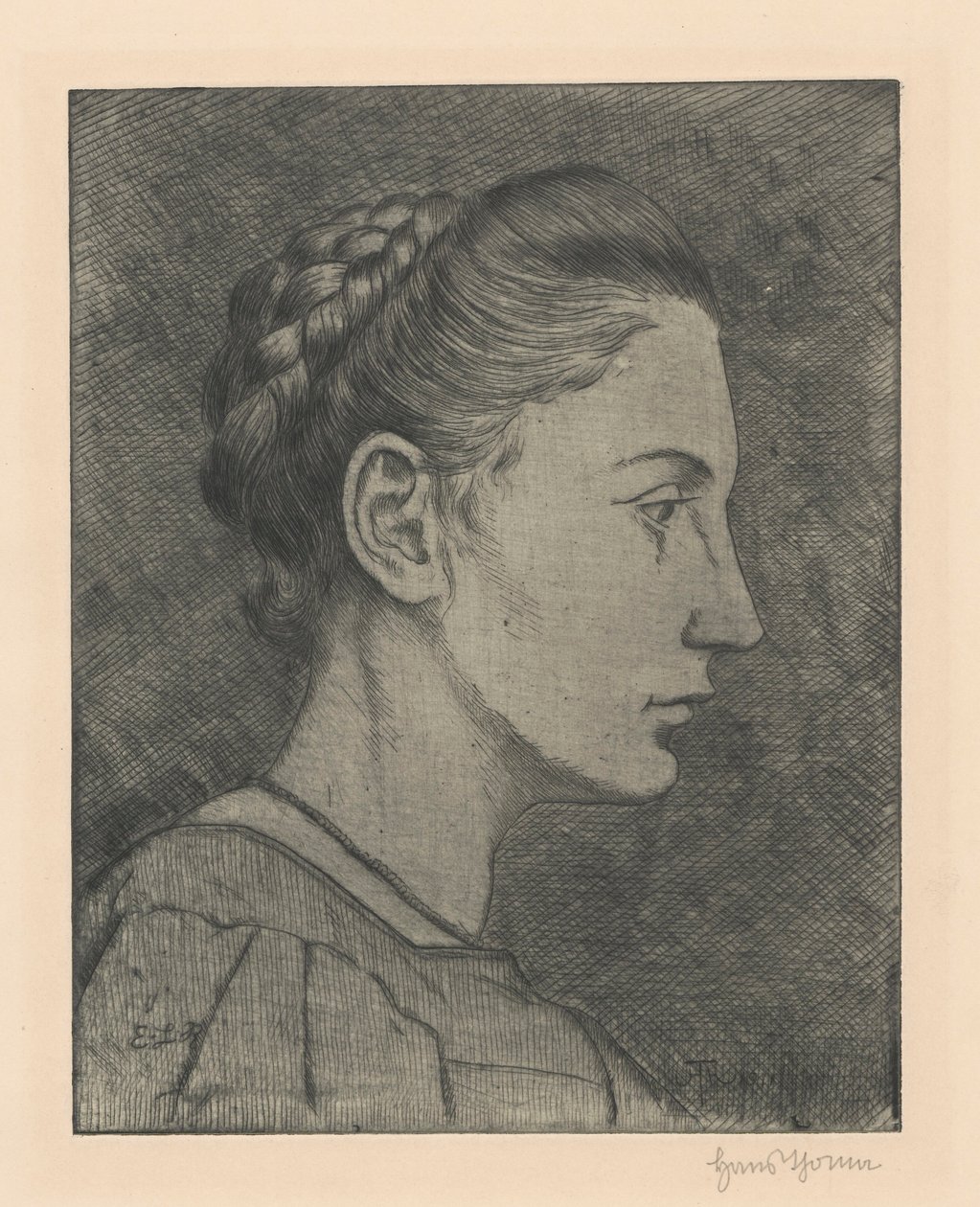 Portræt af Bettiny von Arnim af Hans Thoma