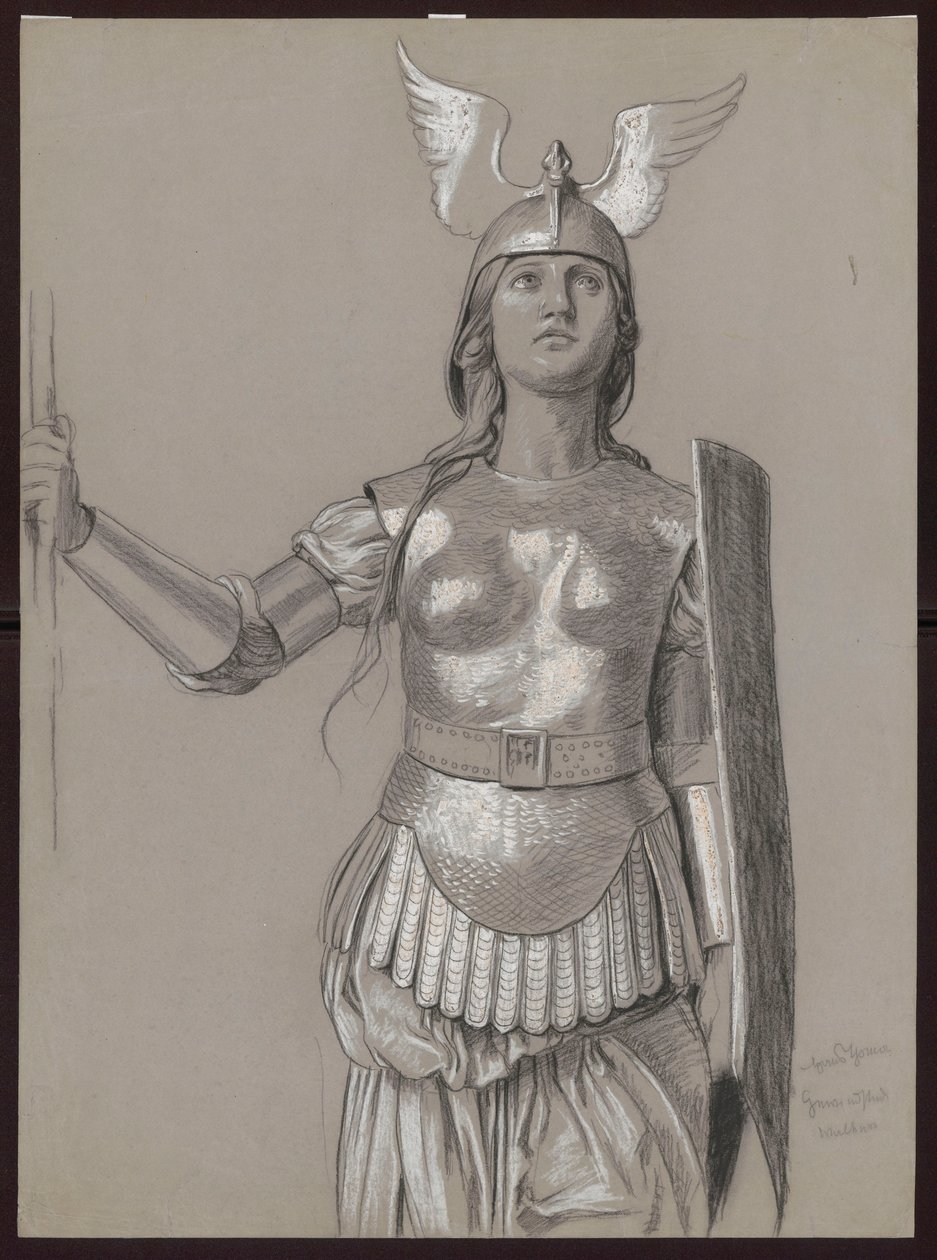 Kostumedesign til en valkyrie af Hans Thoma