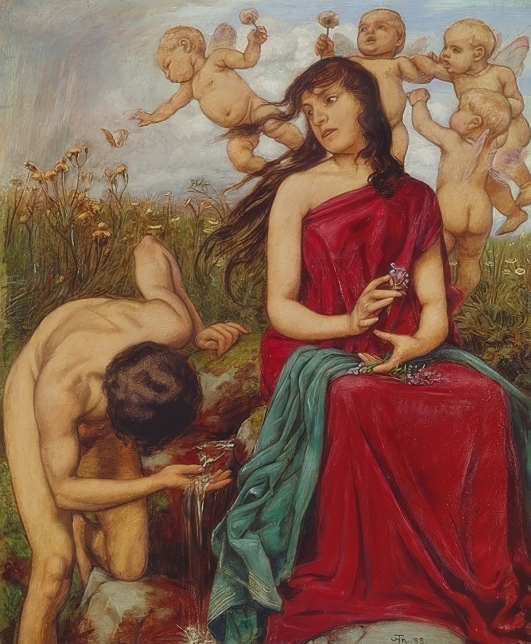 Quellennymphe. 1888 af Hans Thoma
