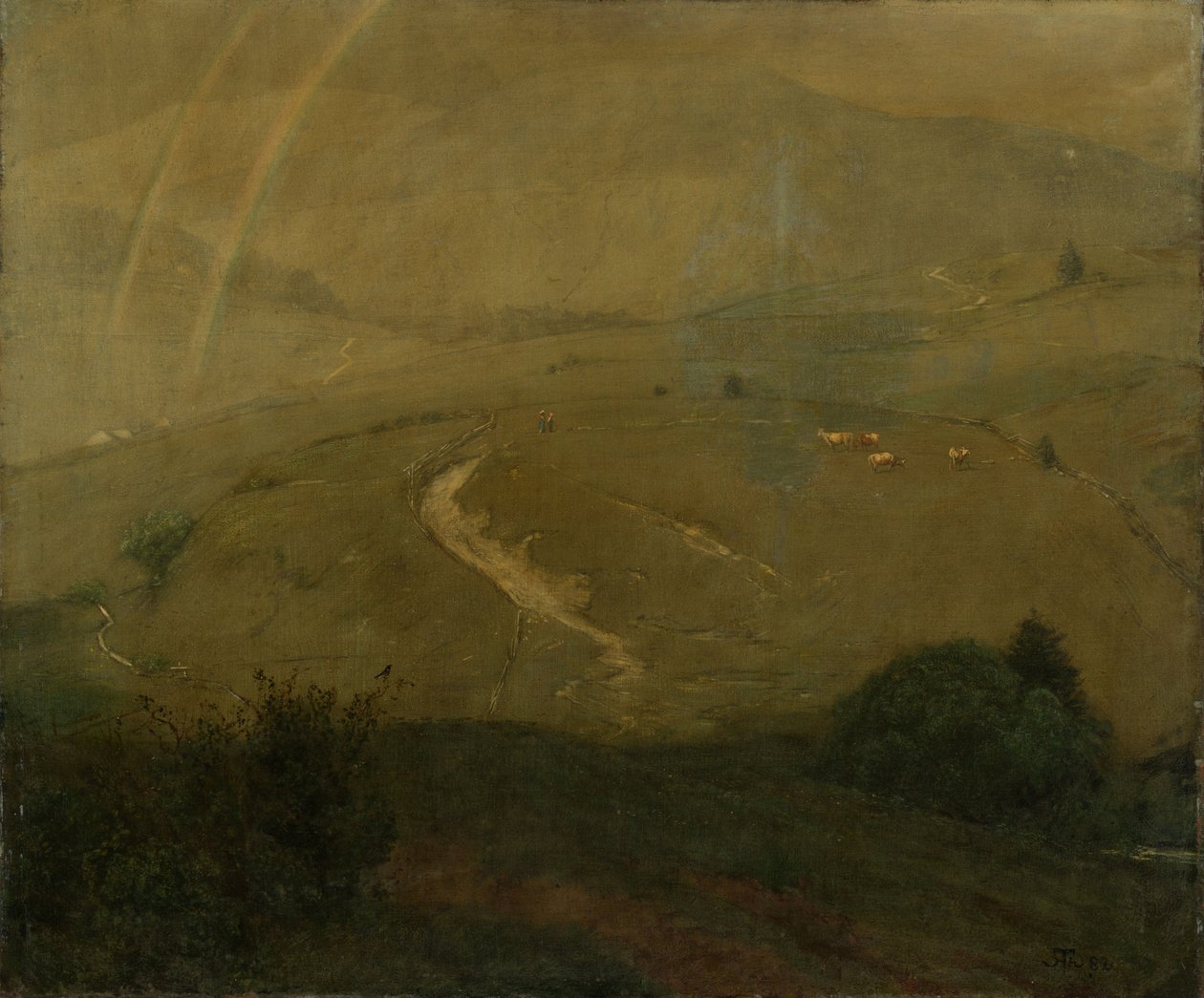 Regn i Schwarzwald af Hans Thoma