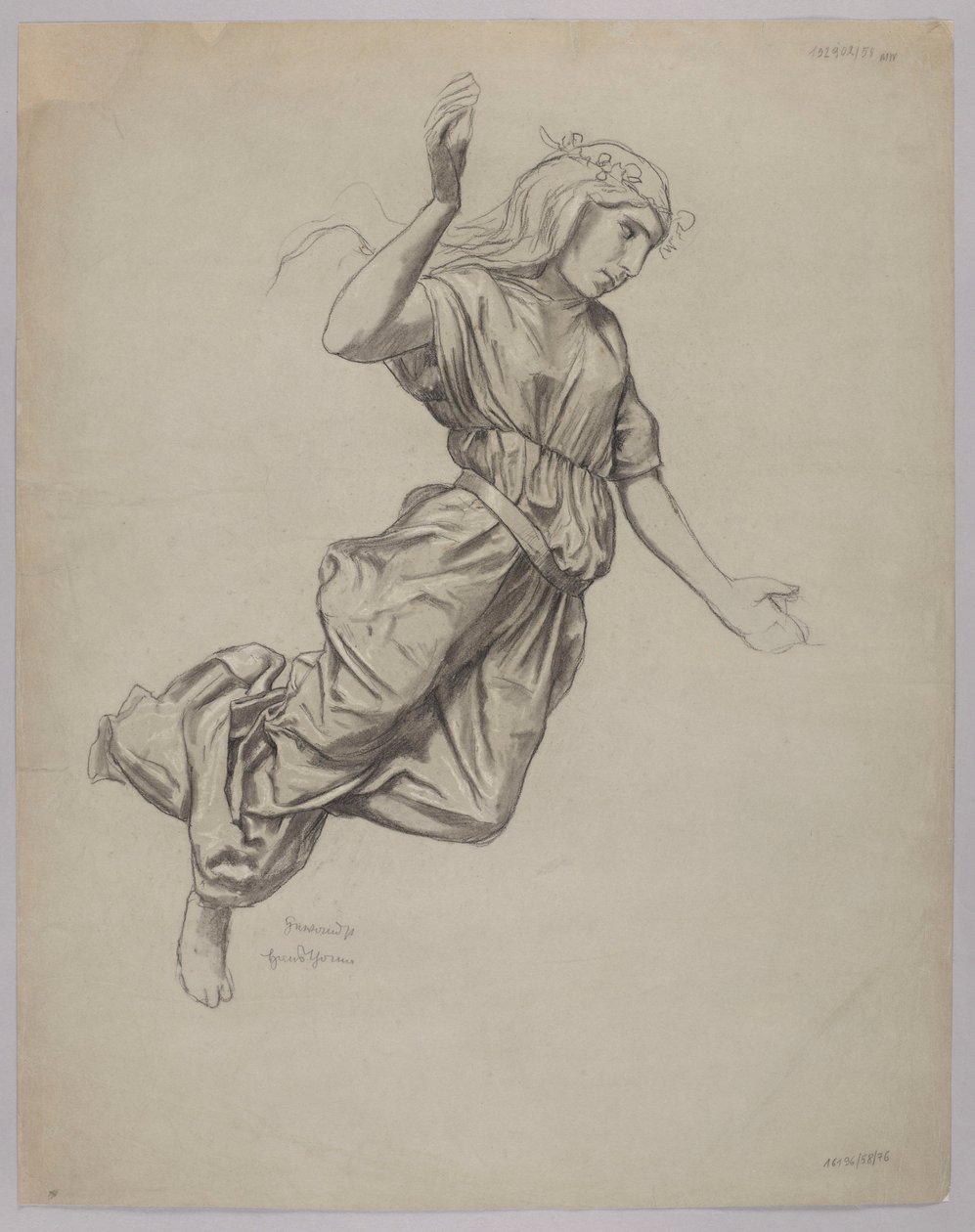 Studie af en kvindeskikkelse af Hans Thoma