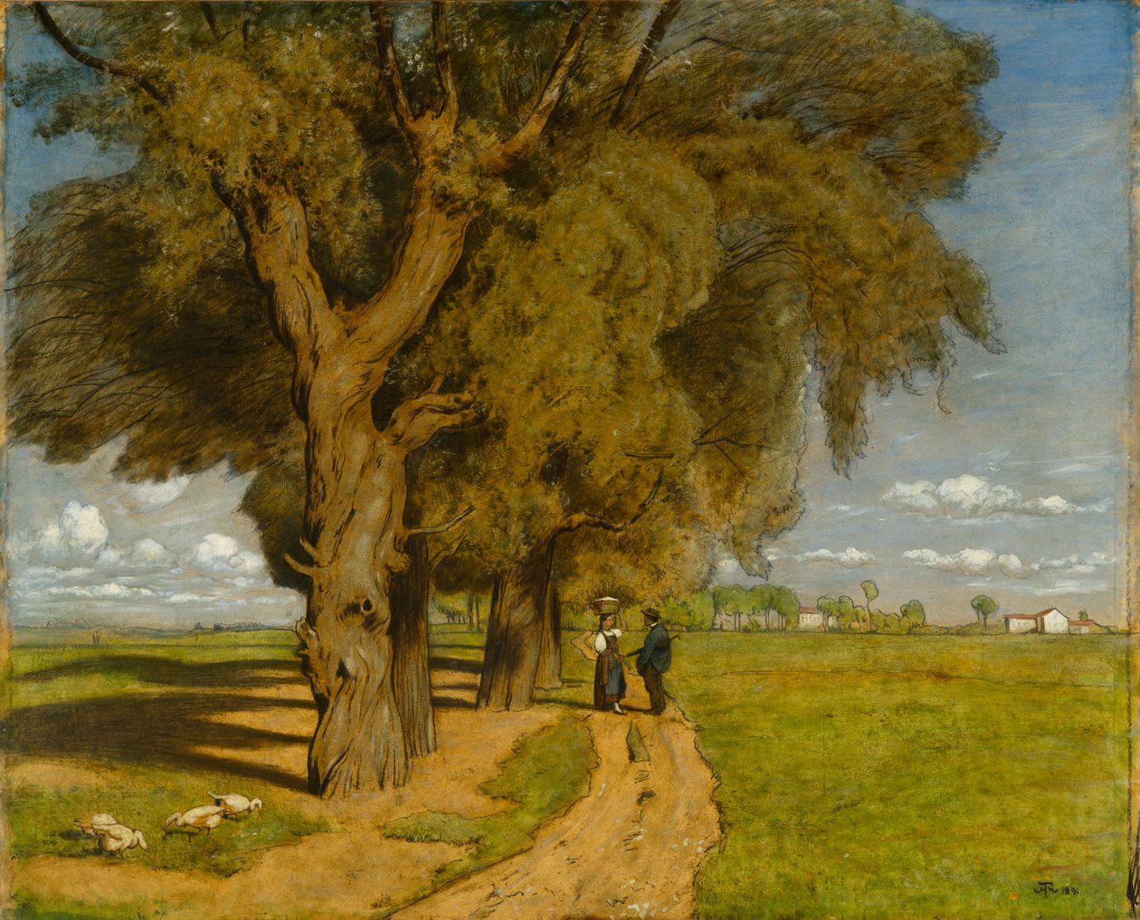 Sommer (Landskab nær Karlsruhe) af Hans Thoma