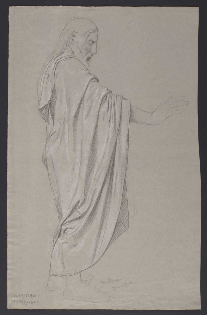 En skitse af Kristus-figuren af Hans Thoma