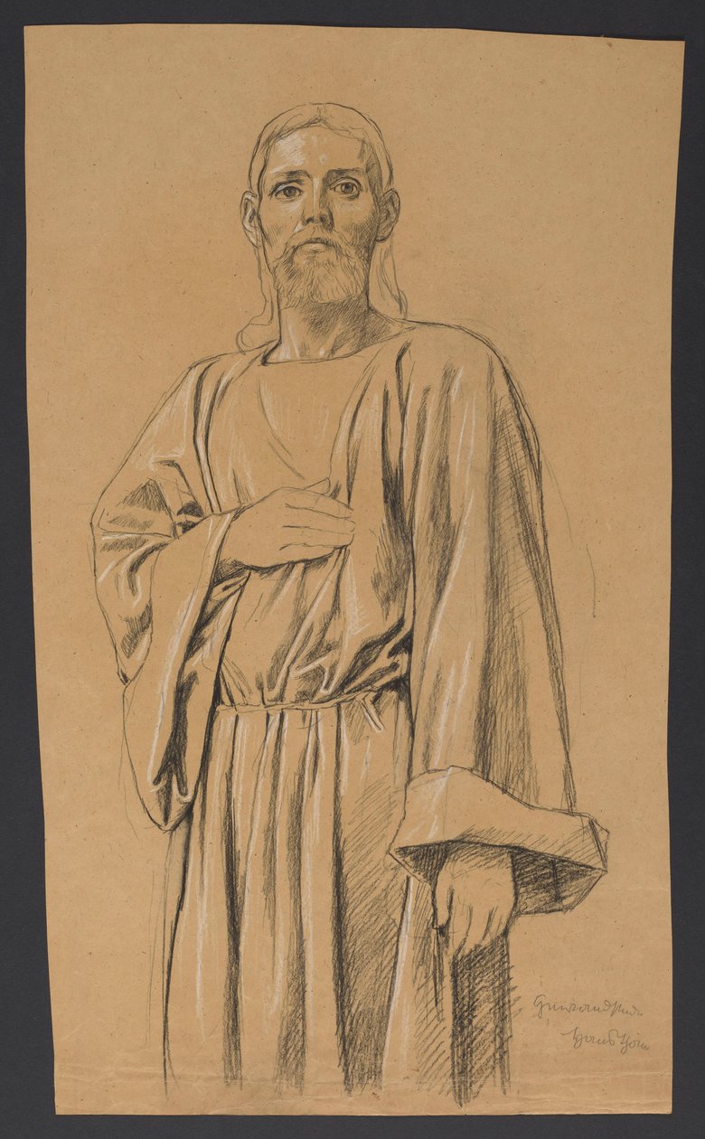 Skitse af en Kristusfigur af Hans Thoma