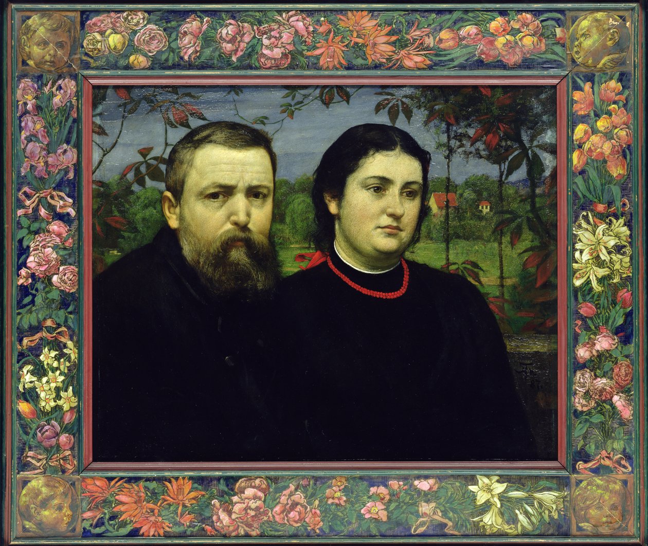 Kunstneren med sin kone Bonicella, 1887 af Hans Thoma