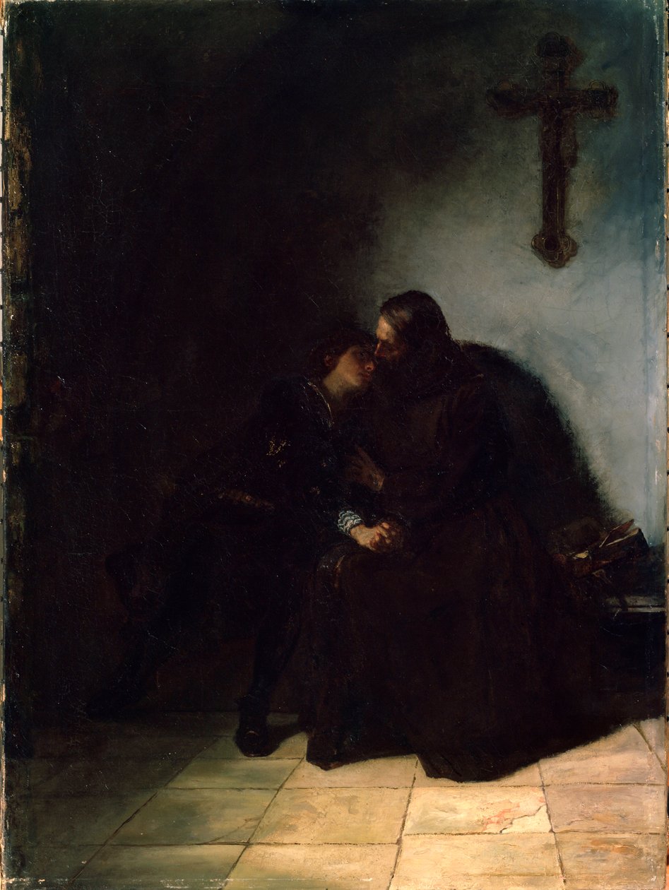 De dømte farvel, c1860-1900. tysk maleri af Hans Thoma