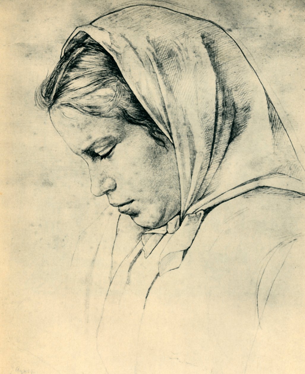 Kunstnerens søster Agathe, 1866, 1943. af Hans Thoma