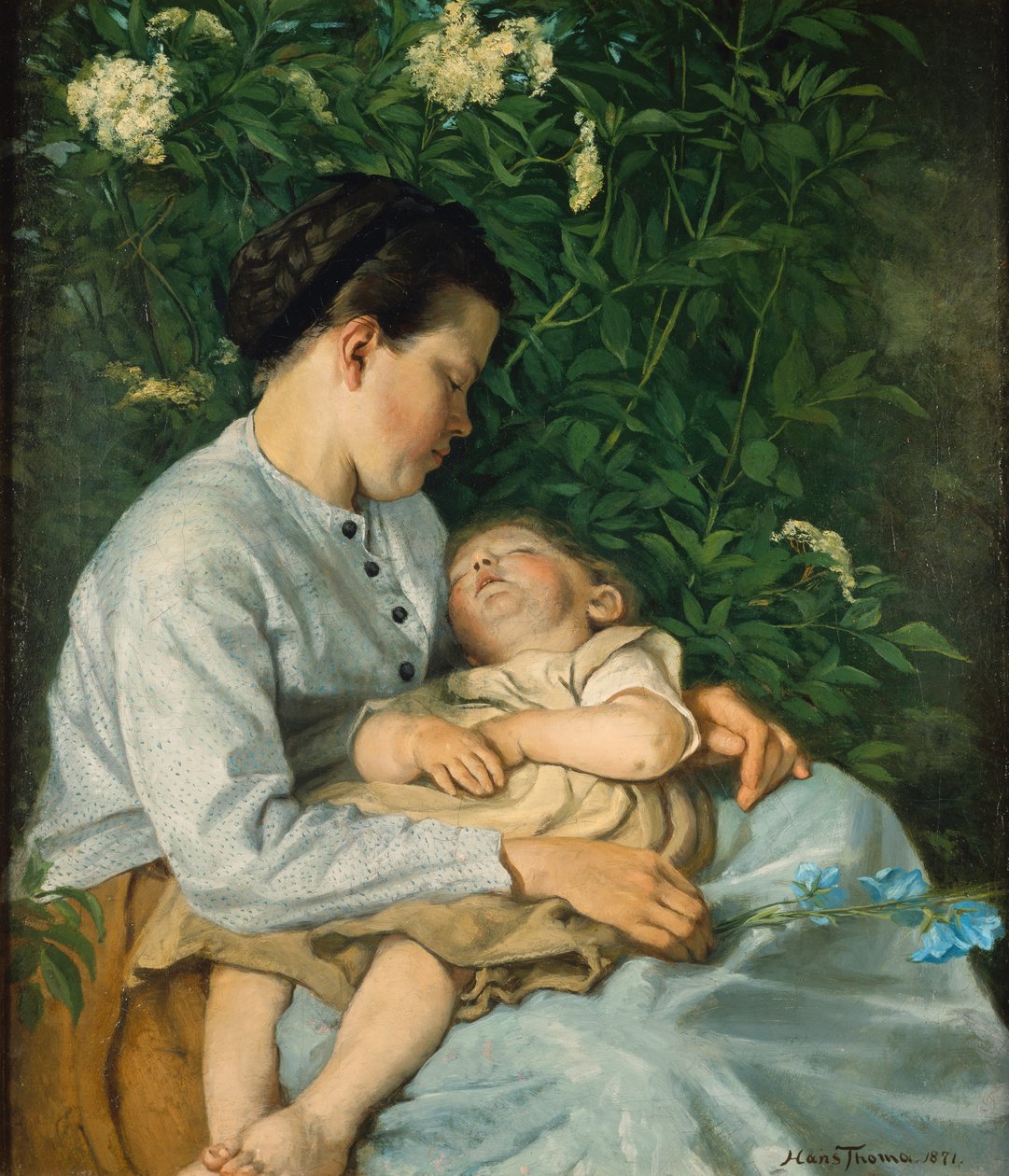 Under hyldebusken af Hans Thoma