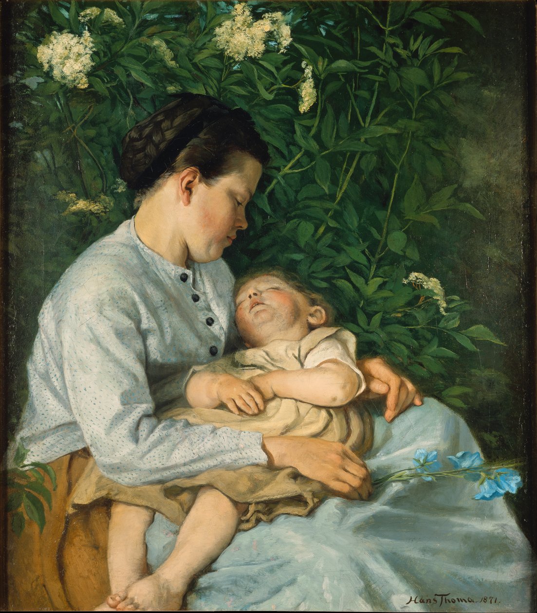 Under hyldebusken af Hans Thoma