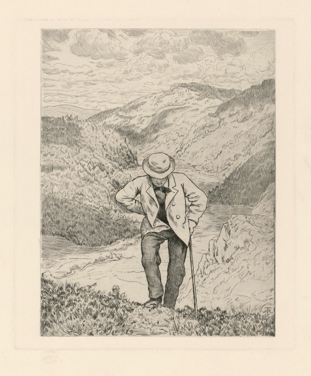 Vandrere i bjergene af Hans Thoma
