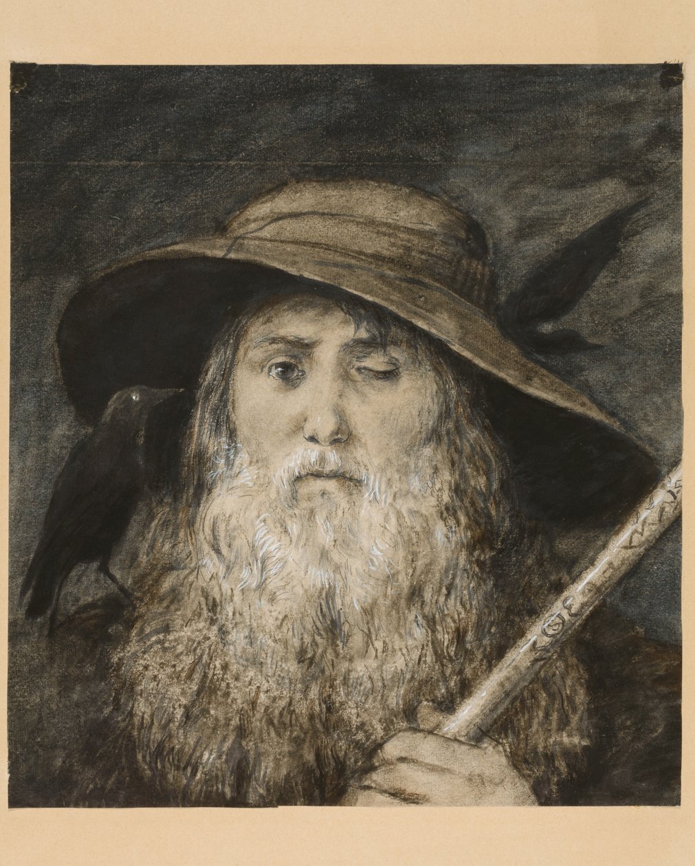 Wotan som vandringsmand af Hans Thoma