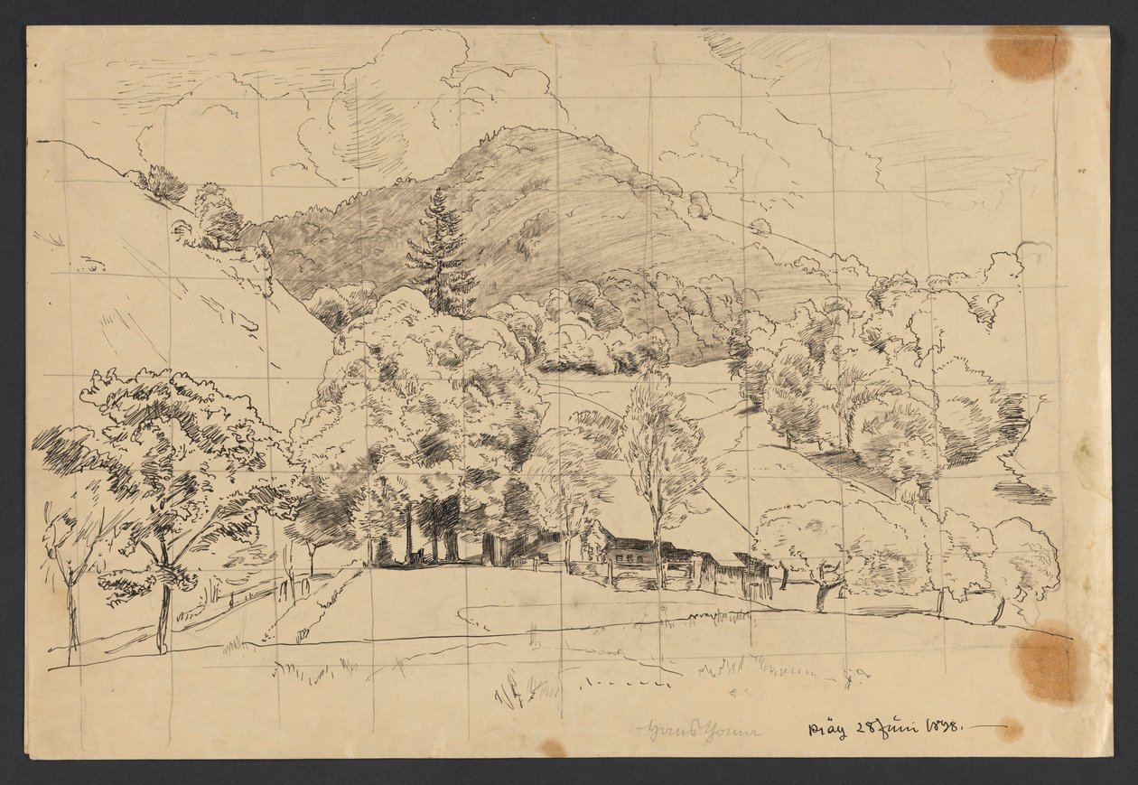 En bondegård i Präg i Schwarzwald af Hans Thoma