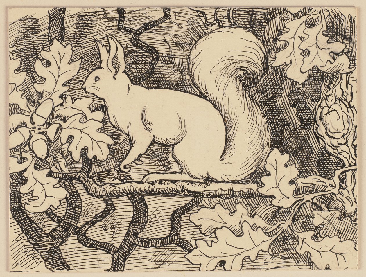 Illustration til lærebogen: Eichhorn af Hans Thoma