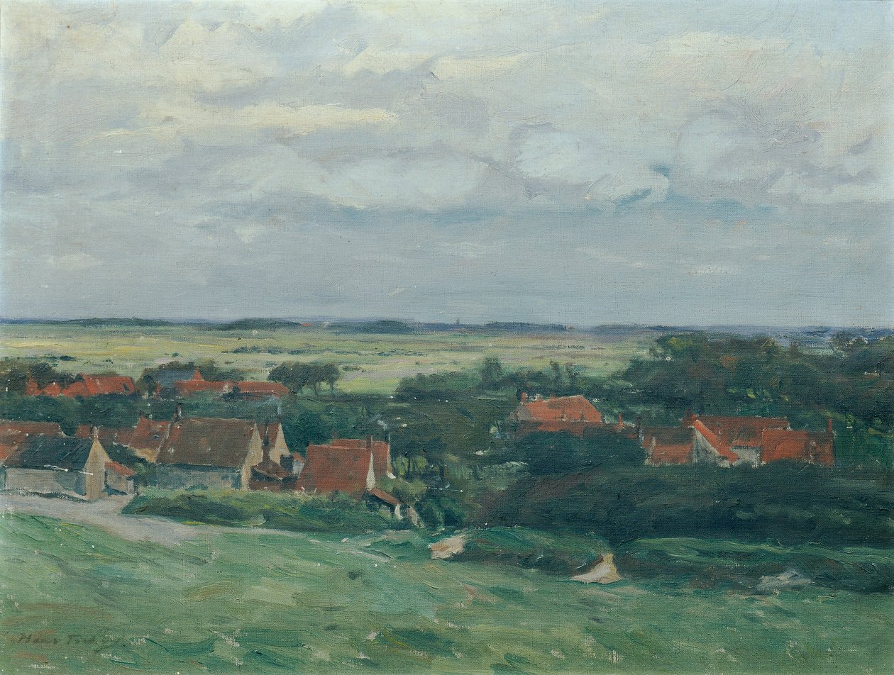 hollandsk landskab af Hans Tichy