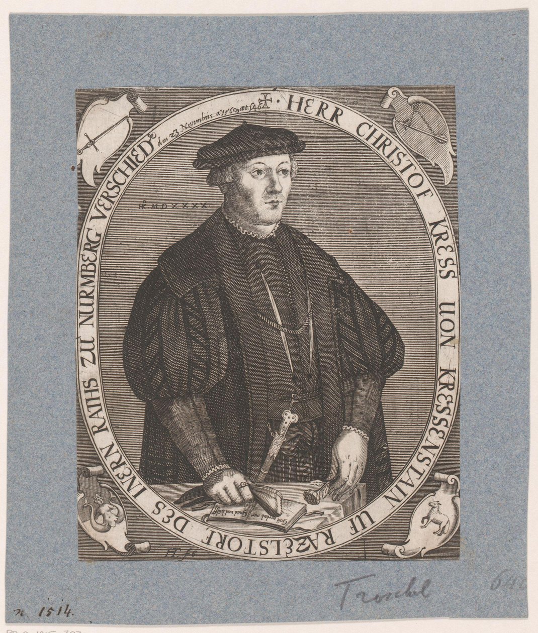 Portræt af Christoph II Kreß von Kressenstein af Hans Troschel