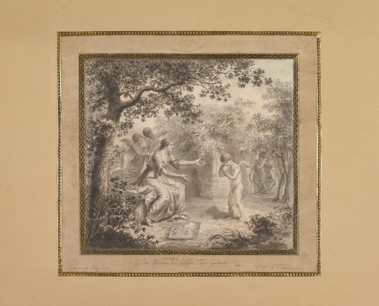 Amors list, 1792. af Hans Veit Friedrich Schnorr von Carolsfeld
