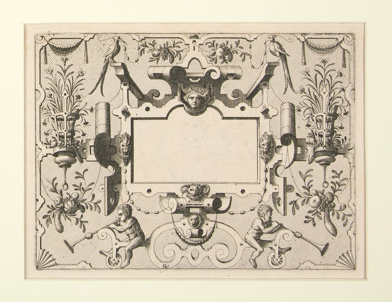 16 dekorative cartouche-designs af Hans Vredeman de Vries