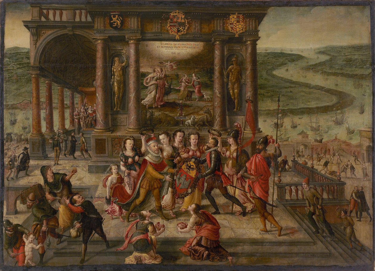 Allegori om Antwerpens fald den 17. august 1585, 1585-1586. af Hans Vredeman de Vries