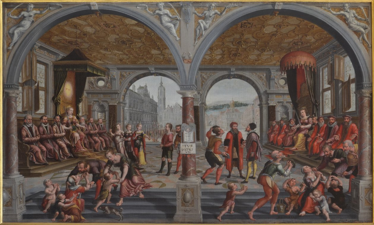 Retfærdighed og uretfærdighed Retfærdighed og uretfærdighed, 1594-1595. af Hans Vredeman de Vries