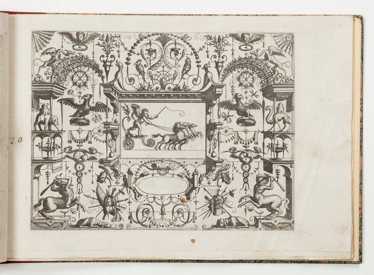 Tallerken 20, fra Grotteßco på forskellige måder (Various Grotesques) af Hans Vredeman de Vries