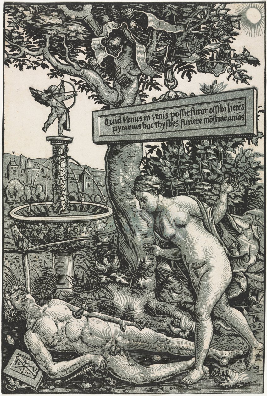 Pyramus og Thisbe, ca. 1510. af Hans Wechtlin