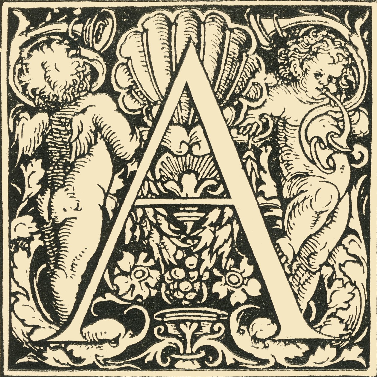 A - Et alfabet af Hans Weiditz, c1520-1521, 1908. af Hans Weiditz