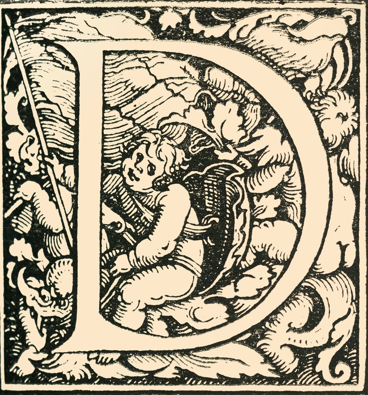 D - Et alfabet af Hans Weiditz, c1520-1521, 1908. af Hans Weiditz