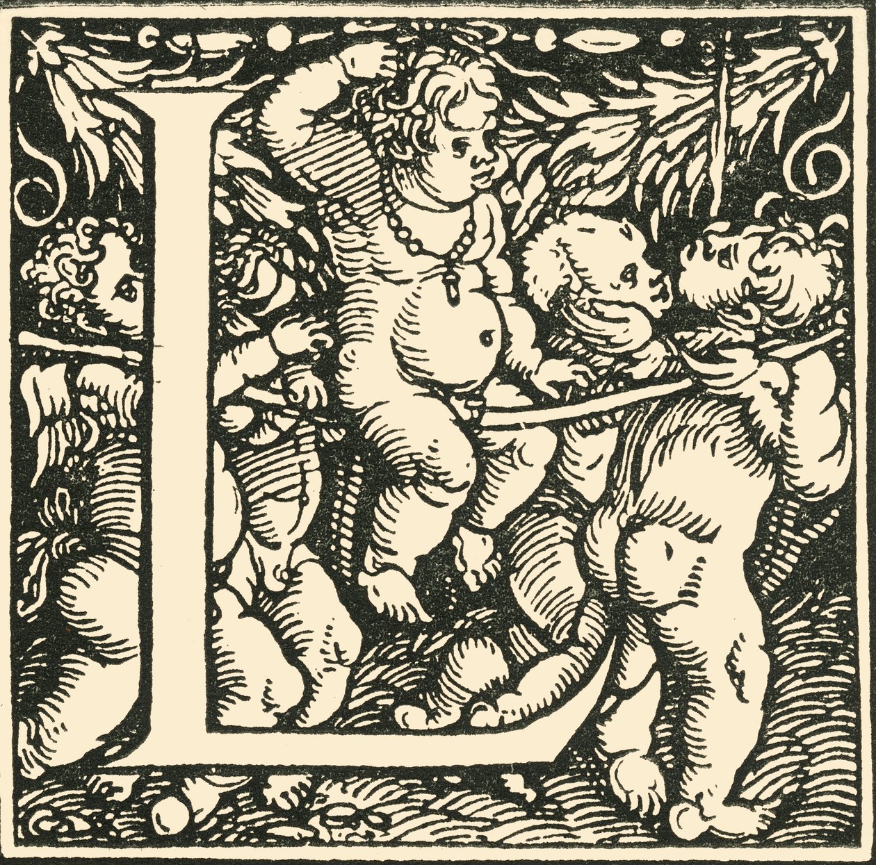 L - Et alfabet af Hans Weiditz, c1520-1521, 1908. af Hans Weiditz