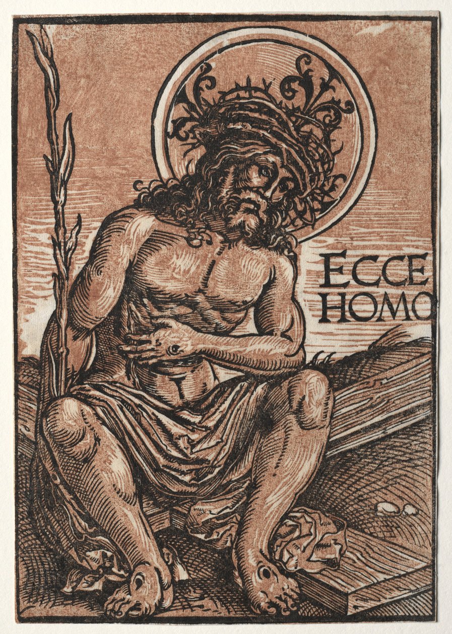 Sorgernes mand siddende på korset, ca. 1522. af Hans Weiditz