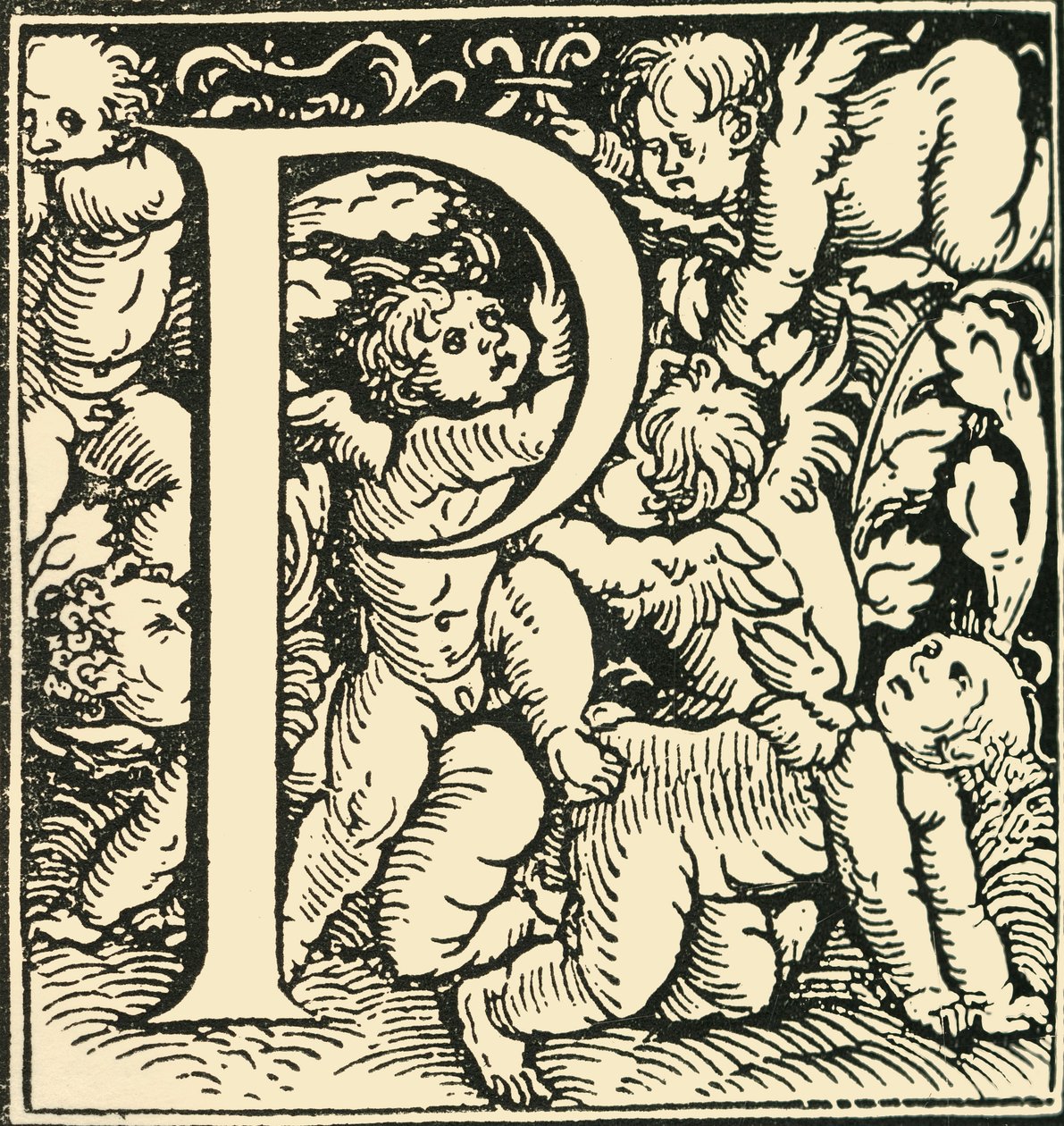 P - Et alfabet af Hans Weiditz, c1520-1521, 1908. af Hans Weiditz