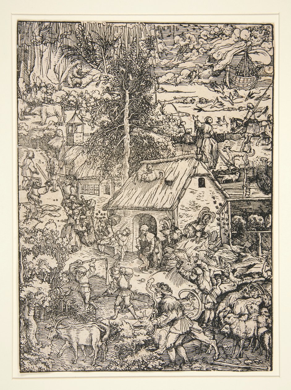 Landlig Scene af Hans Weiditz