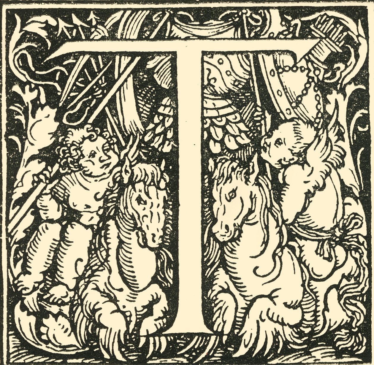 T - Et alfabet af Hans Weiditz, c1520-1521, 1908. af Hans Weiditz