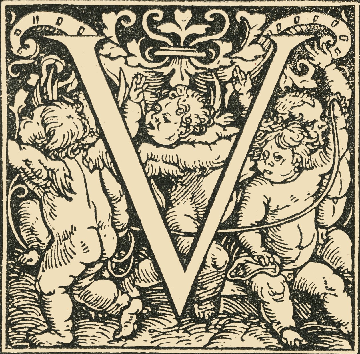V - Et alfabet af Hans Weiditz, c1520-1521, 1908. af Hans Weiditz