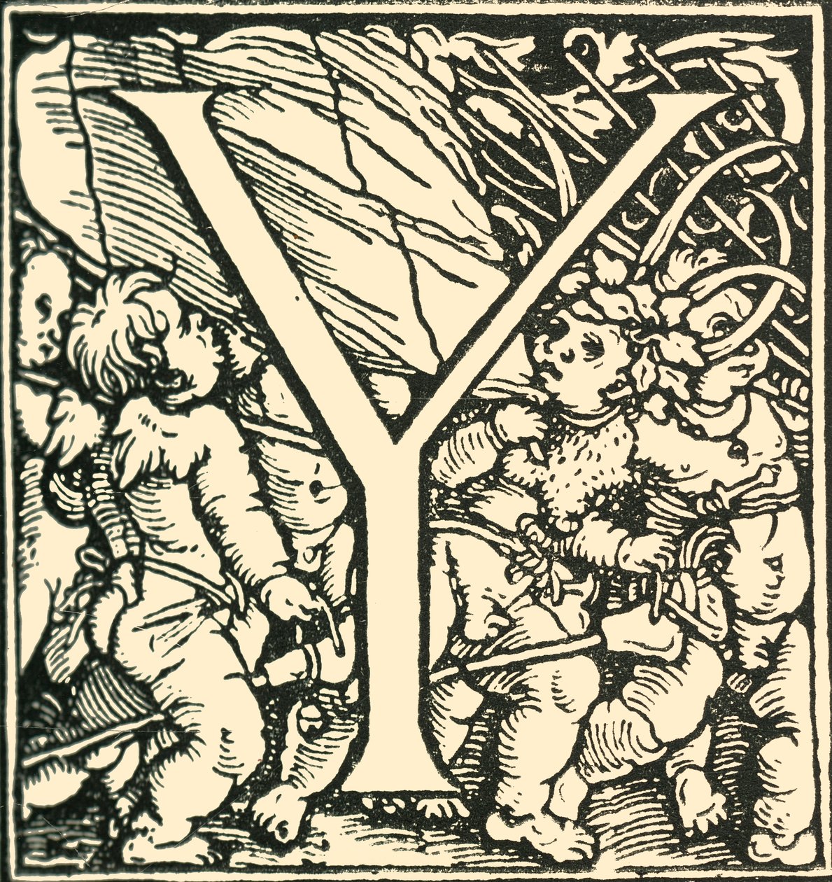 Y - Et alfabet af Hans Weiditz, c1520-1521, 1908. af Hans Weiditz