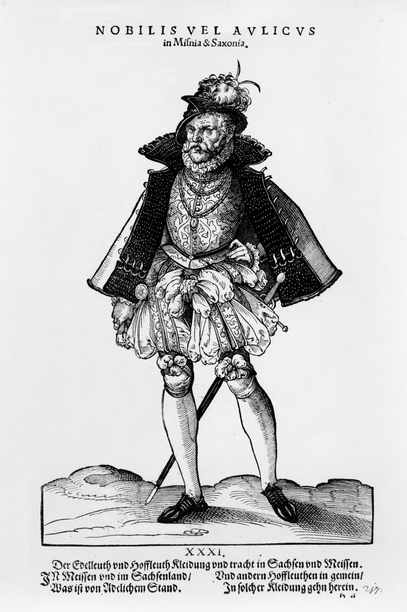 A Nobleman from Misnia und Saxonia, illustration fra 