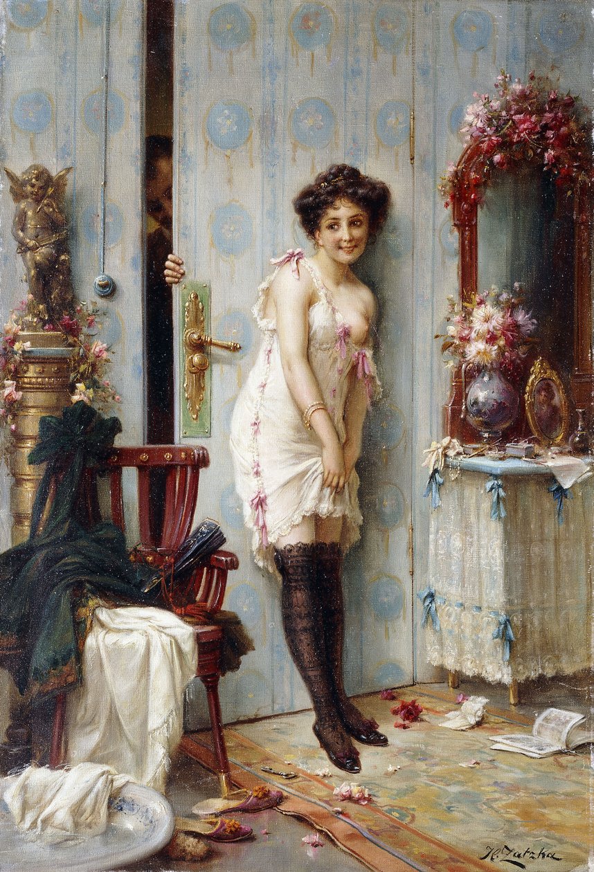 Den amorøse besøgende af Hans Zatzka