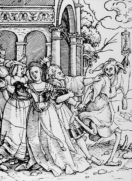 Døden og hofmanden, fra Dødedansen, graveret af Hans Lutzelburger, ca. 1538 af Hans after Holbein the Younger
