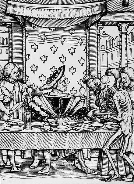 Døden og kongen, fra Dødedansen, gravering af Hans Lutzelburger, ca. 1538 af Hans after Holbein the Younger