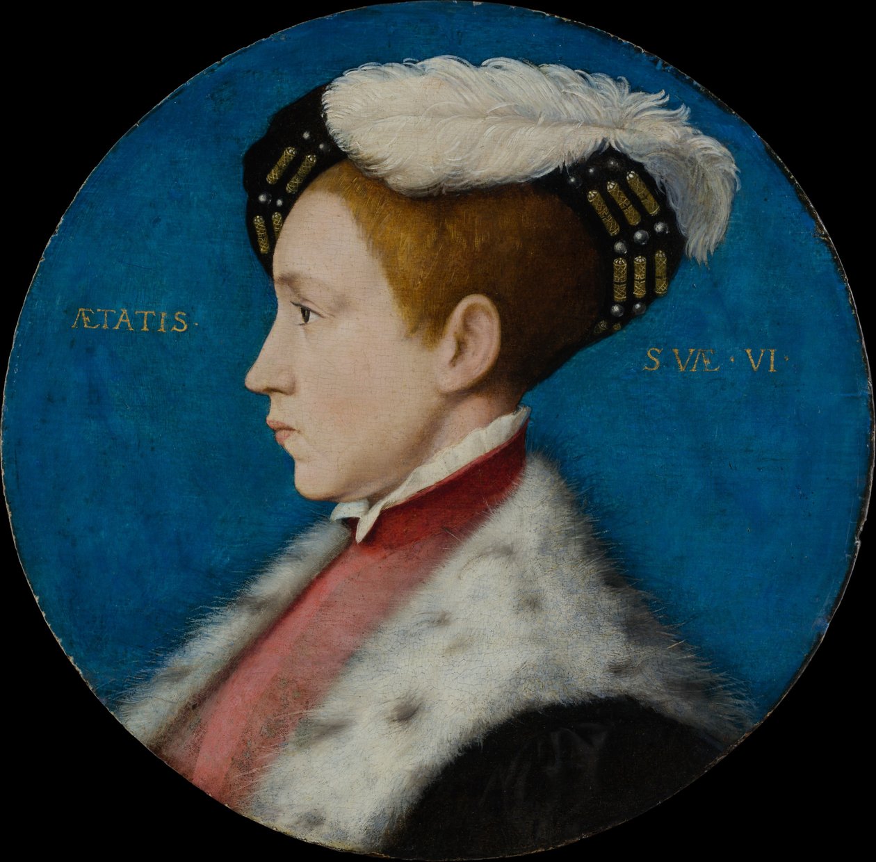 Edward VI, ca. 1545 (olie og guld på eg) af Hans after Holbein the Younger