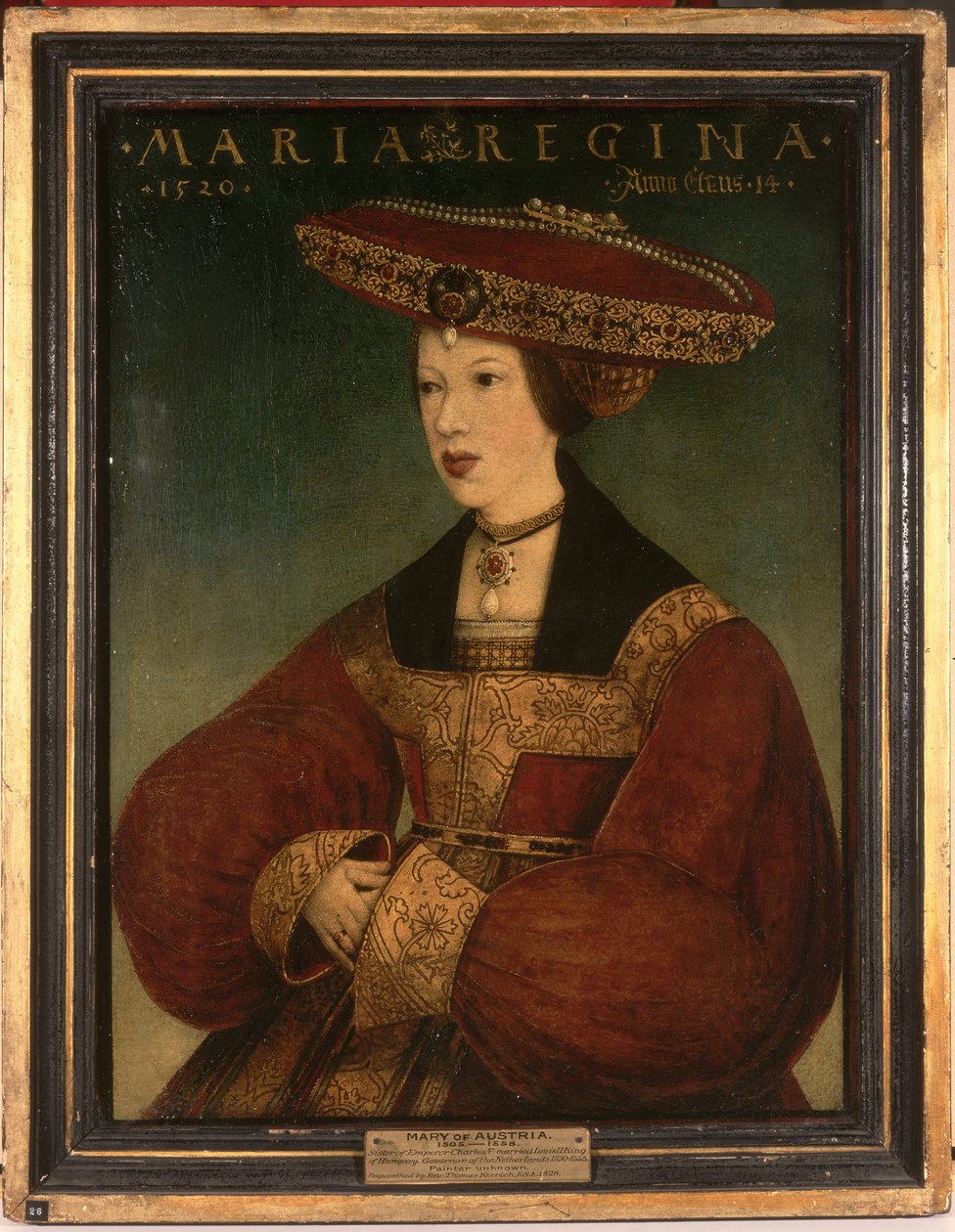 Maria af Østrig, ca. 1520 (olie på vellum på panel) af Hans or Johan Maler